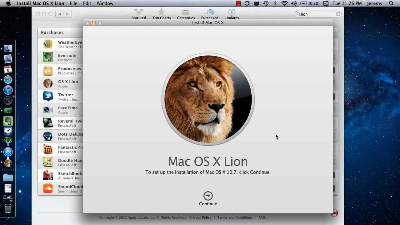 bootable os x lion download